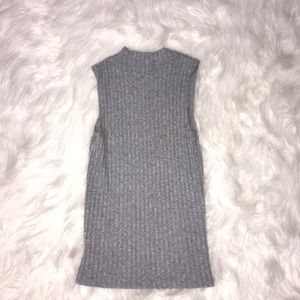 Cotton on grey turtle neck sleeveless top